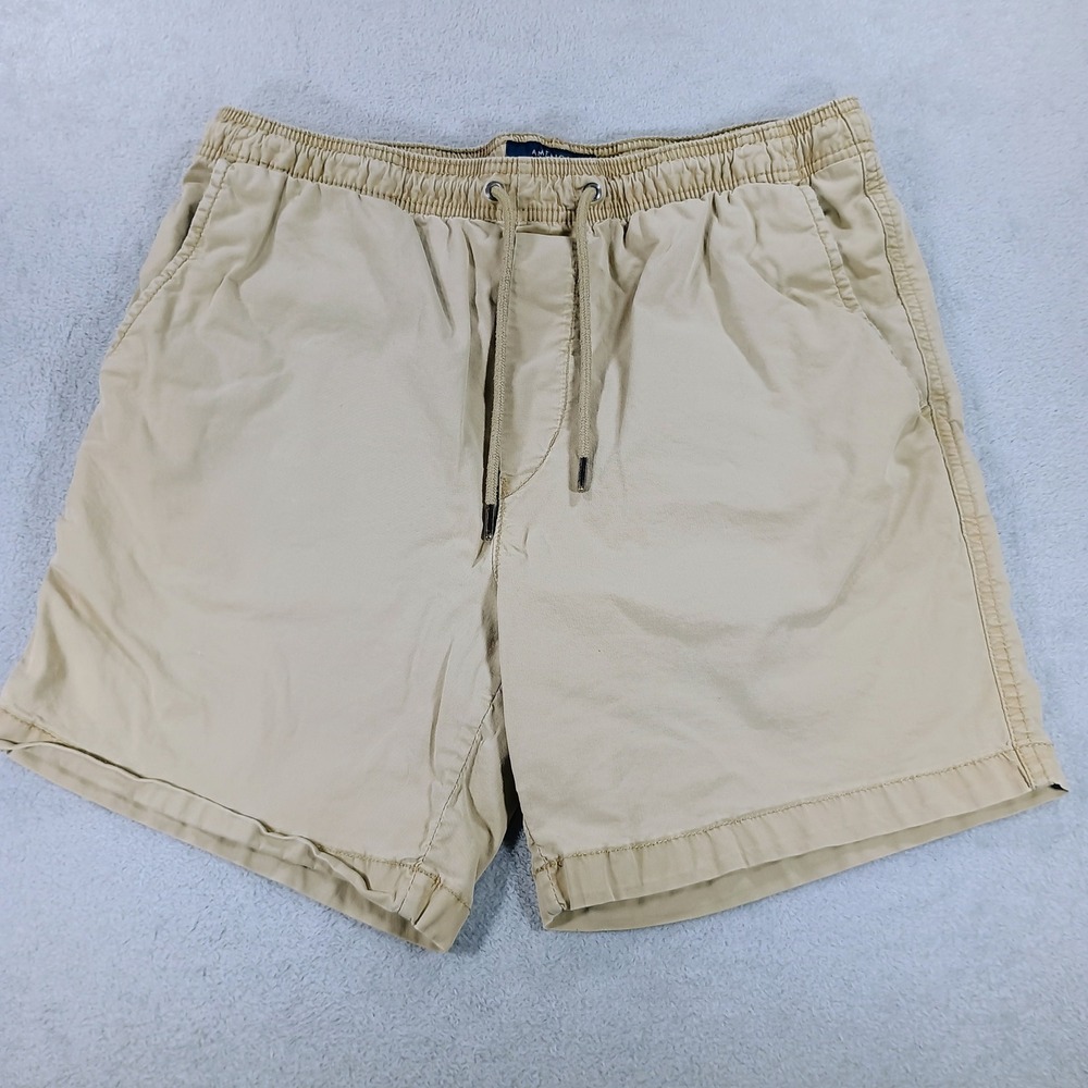 American Eagle Mens Flex Drawstring Shorts Tan Medium Khaki Stretch